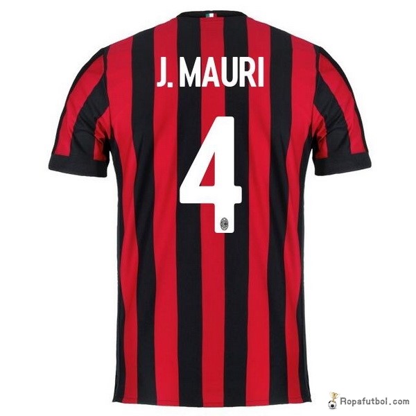 Camiseta AC Milan Replica Primera Ropa J.Mauri 2017/18